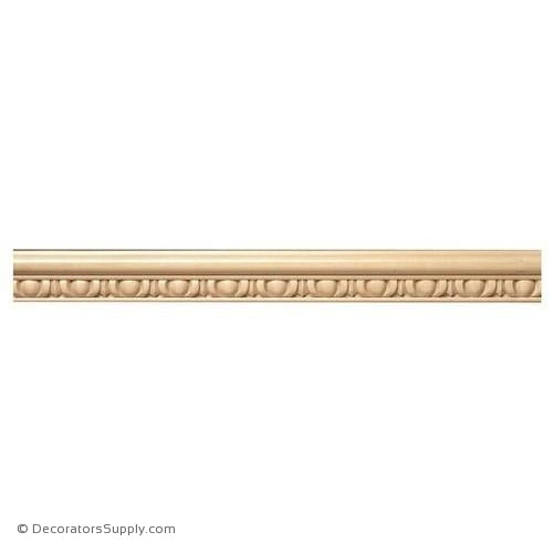 1-1/2" Egg & Dart Lipping Panel Mould - (8' increments)