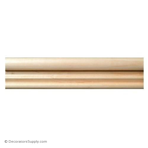 2-1/4" Traditional  Lipping Panel Mould - (8' increments)