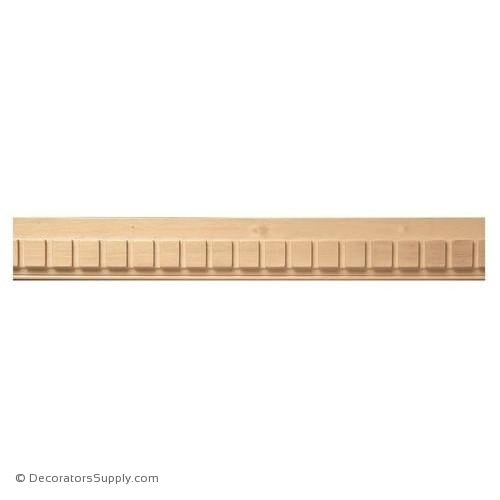 2-3/8" Dentil Mould - (8' increments)