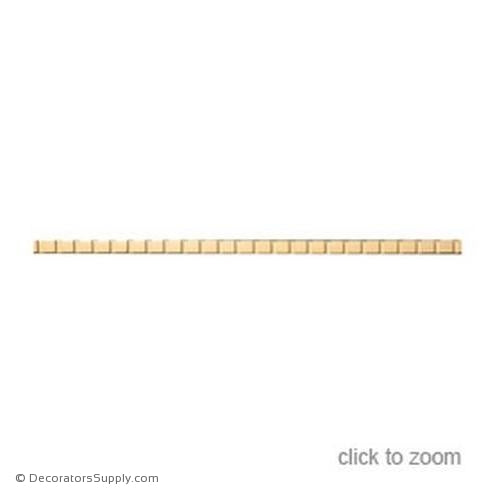 1/2" Dentil Insert Panel Mould - (8' increments)