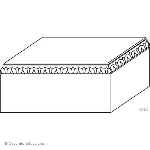 Lindenwood Mantel Plynth Block-13 1/2" W x 6" H x 6 1/2"