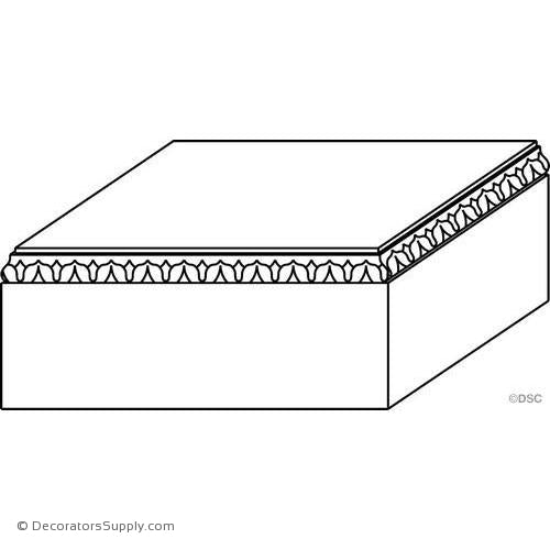 Lindenwood Mantel Plynth Block - 14 1/2" W x 6" H x 9 1/2" D
