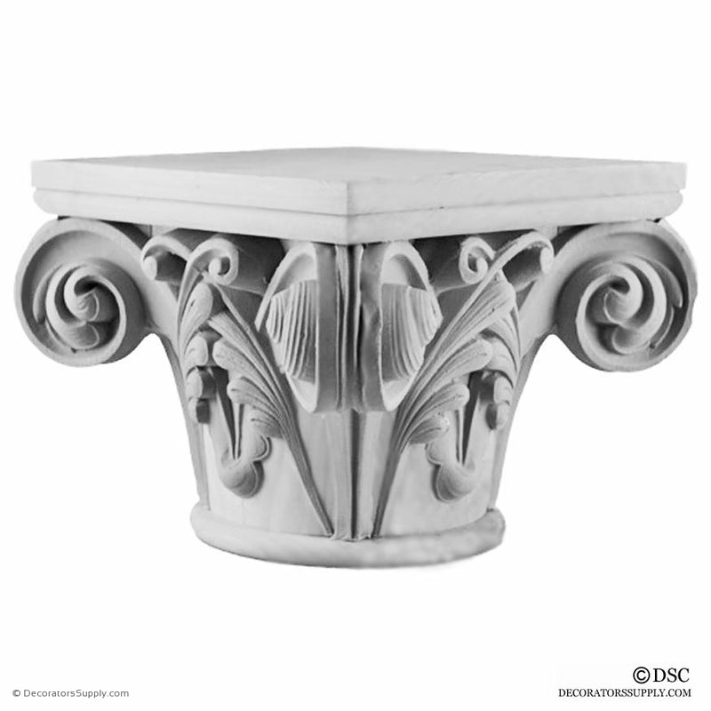 Plaster Capital [Round] - Gothic Notre Dame-Decorators Supply