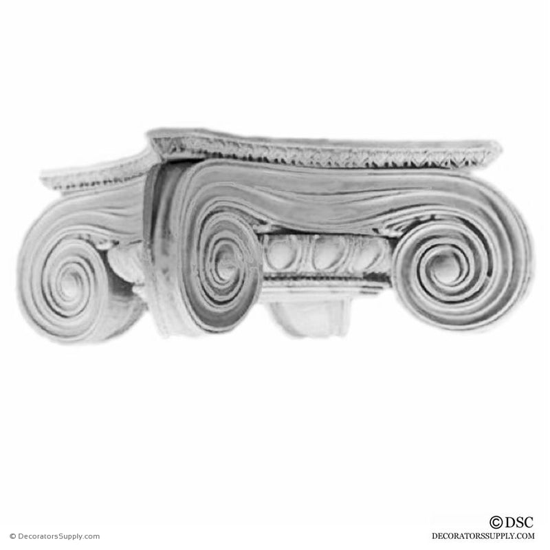 Plaster Capital [Round] - Greek Angular Ionic Minerva Polias-Decorators Supply