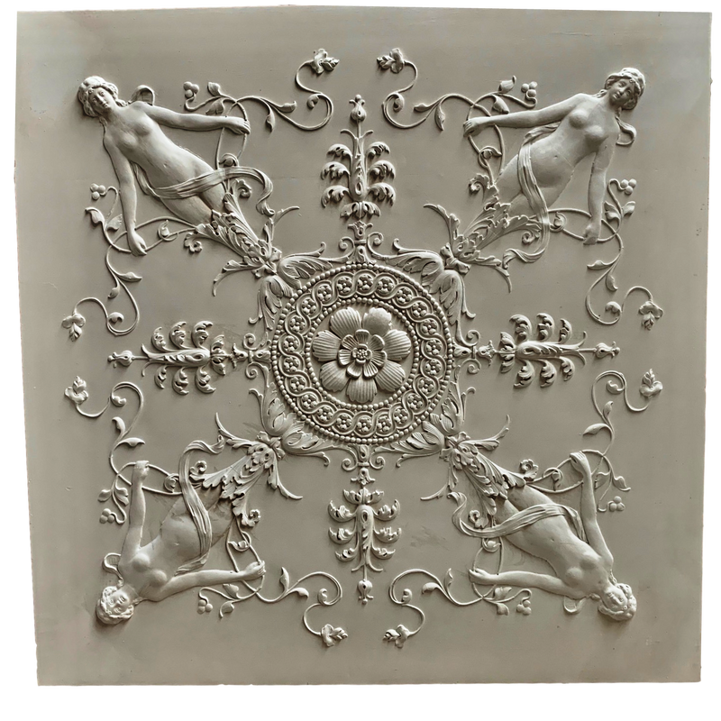 Plaster Panel-Empire 34" x 34" x 5/8" Relief - No Trim Edge - Feather In Or Add Own Edge