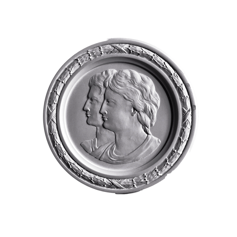 Plaster Cameo -LouisXVI--12 1/4" Dia X 1 1/8" Rlf