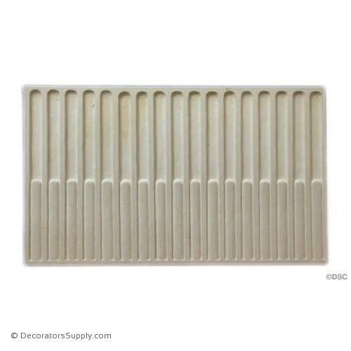 Plaster Frieze Fluted 9 3/4" H x 1/2" R 61 3/16" Cast Length