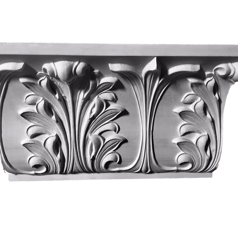 Plaster Crown Roman Acanthus 4 1/4" P x 7 3/4" D
