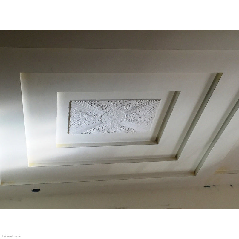35" X 22-1/2" Art Deco Panel Offered In Stain Grade Composite or Plaster