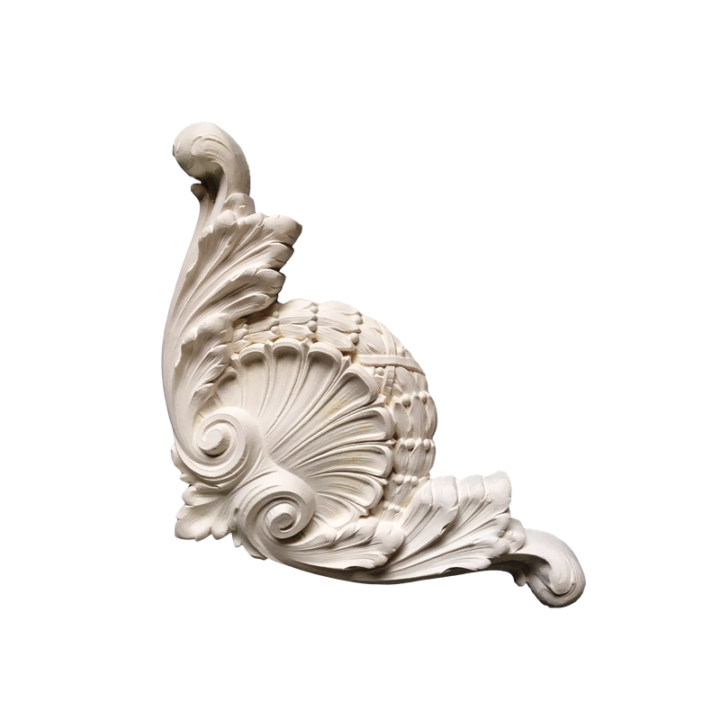 Plaster Corner Ornament 13" H x 13" W x 1-1/2" Relief