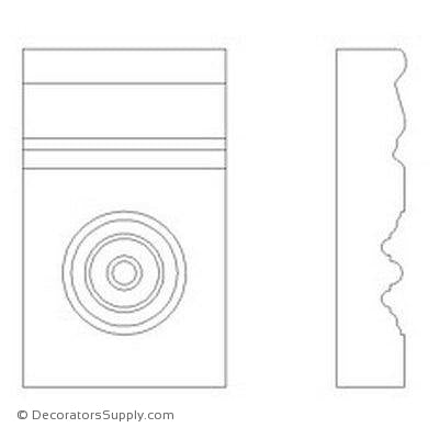 Architectural Wood Plinth Block - (Poplar & Red Oak)