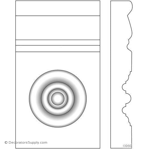 Architectural Wood Plinth Block - (Poplar & Red Oak)