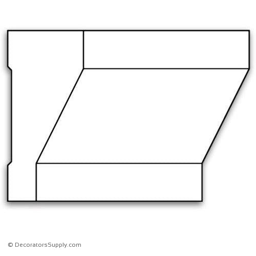 1 x 2 1/4 Pediment