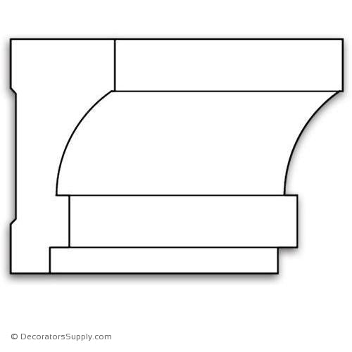 1 x 2 1/4 Pediment