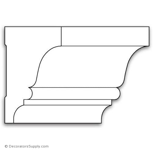 1 3/4 x 3 Pediment