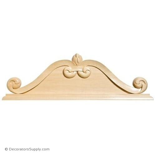 Large Ramshorn Wood Pediment - (Cherry)