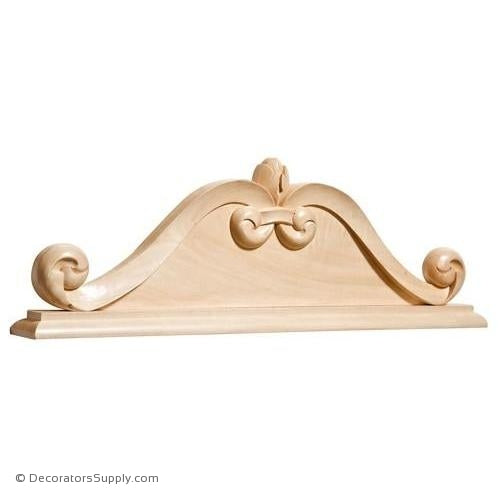 Medium Ramshorn Wood Pediment - (Cherry)
