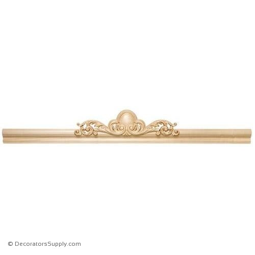 Large Scrolled Acanthus Wood Pediment - (Cherry)