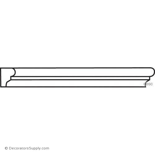 Panel Moulding - Smooth - 3/8" x 1/2" Wide