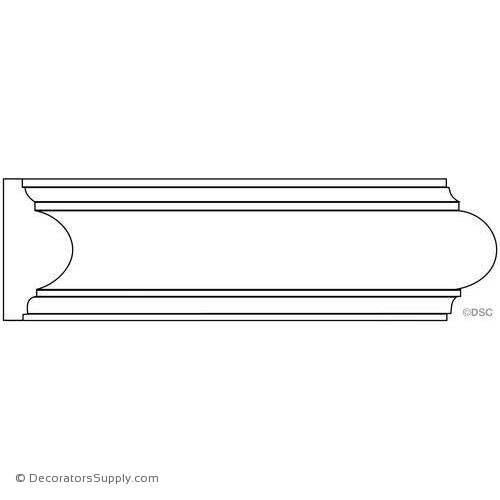 Panel Moulding - Smooth - 13/16" x 1 3/4" Wide