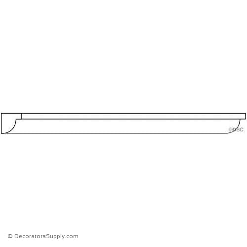 Panel Moulding - Smooth - 1/2" x 1/2" Wide