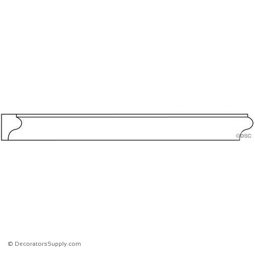 Panel Moulding - Smooth - 1/2" x 5/8" Wide