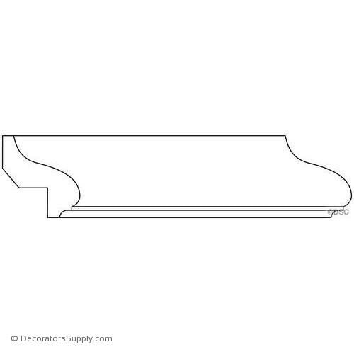 Panel Moulding - Smooth - 3/4" x 1 3/4" W Lip-3/4"