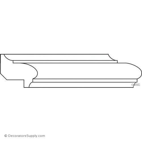 Panel Moulding - Smooth - 3/4" x 1 3/8" W Lip-3/4"
