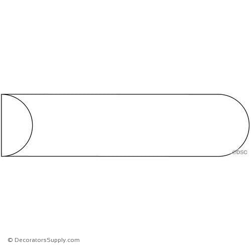 Panel Moulding - Smooth - 3/4" x 1 1/2" Wide