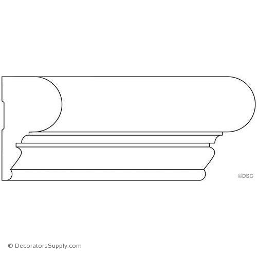 Panel Moulding - Smooth - 1 1/2" x 2 1/2" Wide