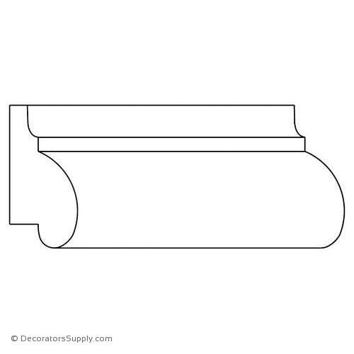 Panel Moulding - Smooth - 1 3/16" x 2 1/2" Wide