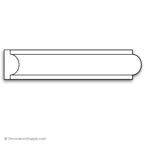 Panel Moulding - Smooth - 5/8 x 1 1/4