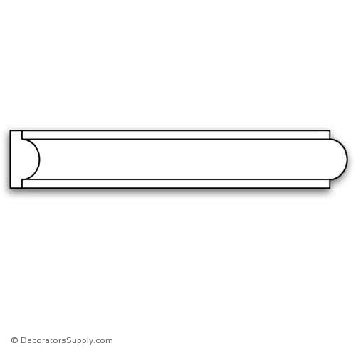 Panel Moulding - Smooth - 1/2 x 1