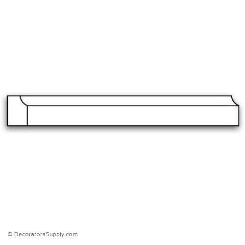 Panel Moulding - Smooth - 1/2 x 3/4