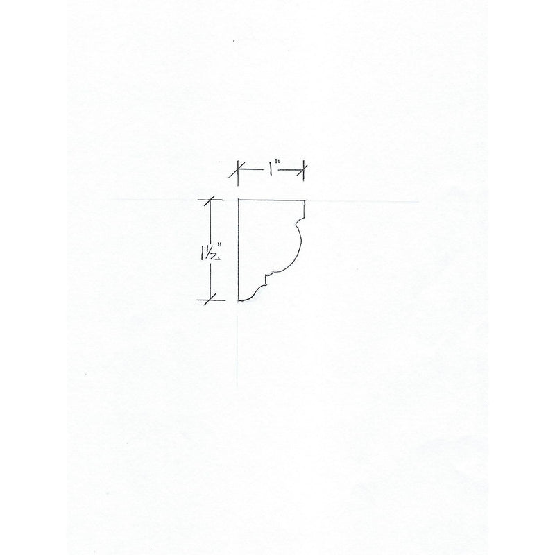 Plaster Panel Moulding 1-1/2" x 1" Egg & Dart