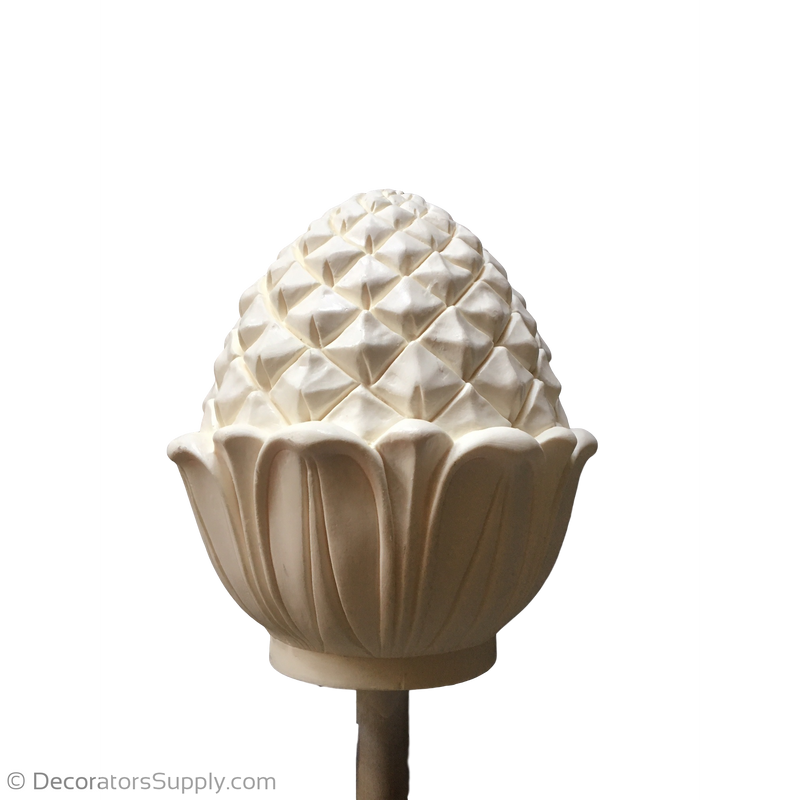 Resin Pineapple Finial 8-1/2" W x 9-1/2" - With & Without A Dowel