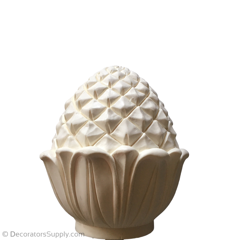 Resin Pineapple Finial 8-1/2" W x 9-1/2" - With & Without A Dowel