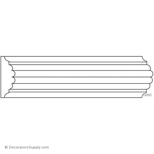 Panel Moulding - Smooth - 9/16" x 1 5/8" Wide