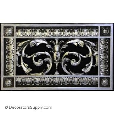 RESIN LOUIS XIV GRILLE - 4X8 DUCT, 6 X 10 FRAME
