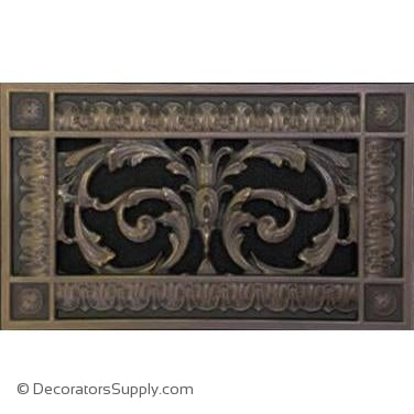 RESIN LOUIS XIV GRILLE - 4X8 DUCT, 6 X 10 FRAME