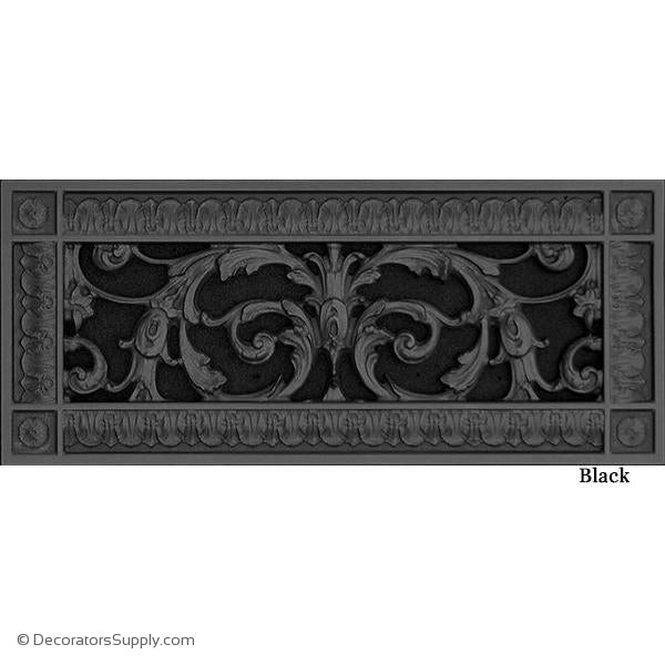 RESIN LOUIS XIV GRILLE - 4X12 DUCT, 6 X 14 FRAME