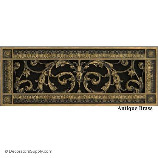 RESIN LOUIS XIV GRILLE - 4X14 DUCT, 6 X 16 FRAME