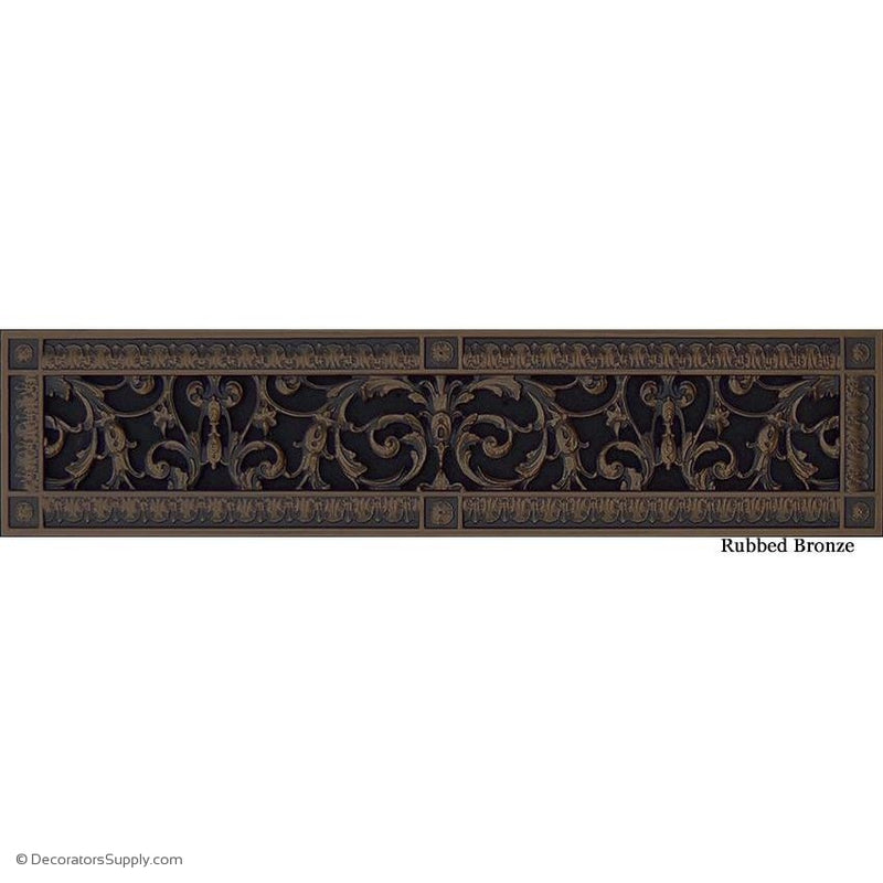RESIN LOUIS XIV GRILLE - 4 X 24' DUCT, 6 X 26" FRAME