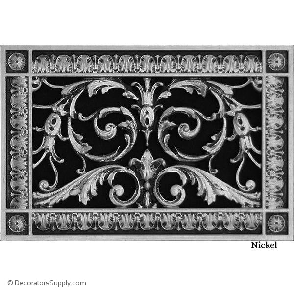Resin Louis XIV Vent Cover Grille  6" x 10"  Duct  8" x 12" Frame