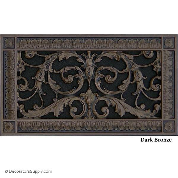 RESIN LOUIS XIV GRILLE - 6X12 DUCT, 8 X 14 FRAME