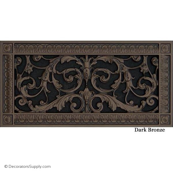 RESIN LOUIS XIV GRILLE -  6X14 DUCT, 8 X 16 FRAME