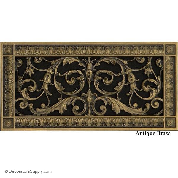 RESIN LOUIS XIV GRILLE -  6X14 DUCT, 8 X 16 FRAME