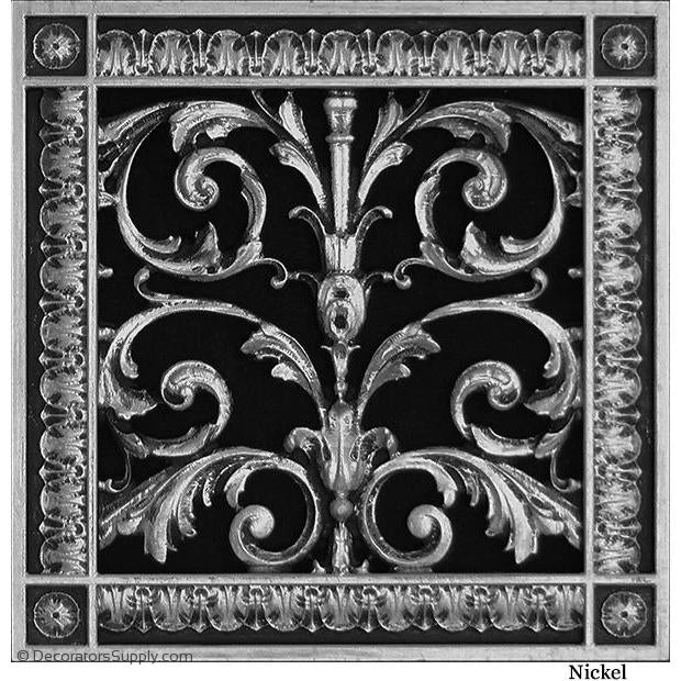 RESIN LOUIS XIV GRILLE - 8X8 DUCT, 10 x 10 x 3/8 FRAME