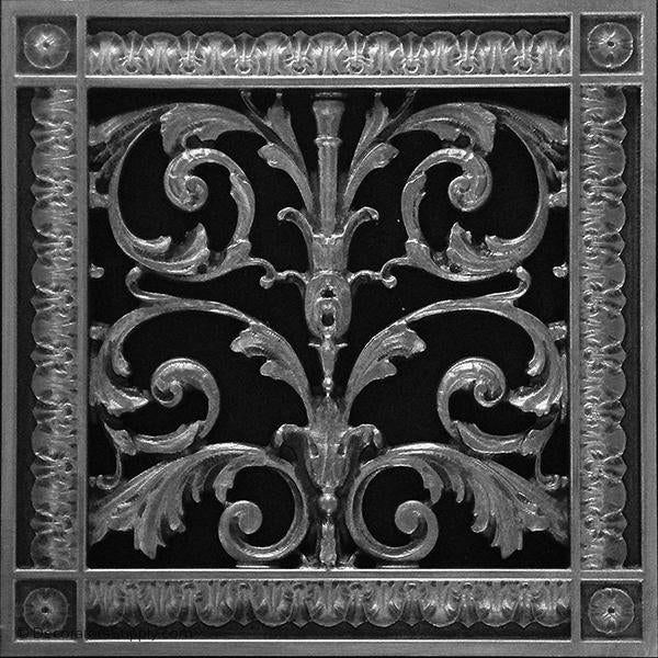 RESIN LOUIS XIV GRILLE - 8X8 DUCT, 10 x 10 x 3/8 FRAME