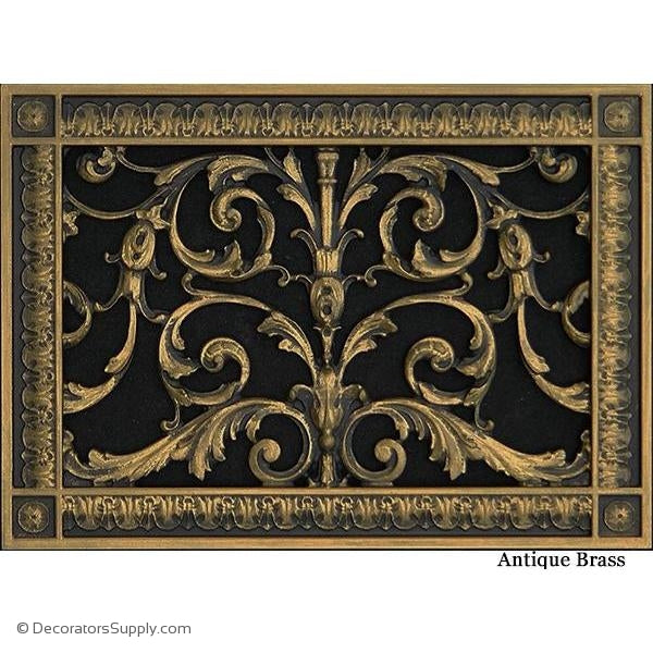 Resin Louis XIV Vent Cover Grille  8" x 12" Duct  10" x 14" Frame